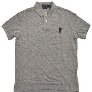 Polo Ralph Lauren Men’s Custom Fit Shirt Bear Logo